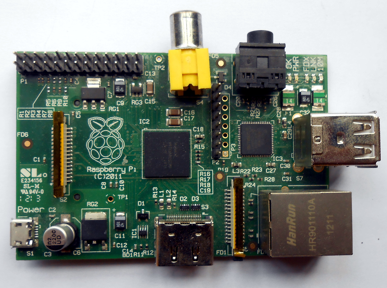 An early Chinese-made Pi Model B from 2012.