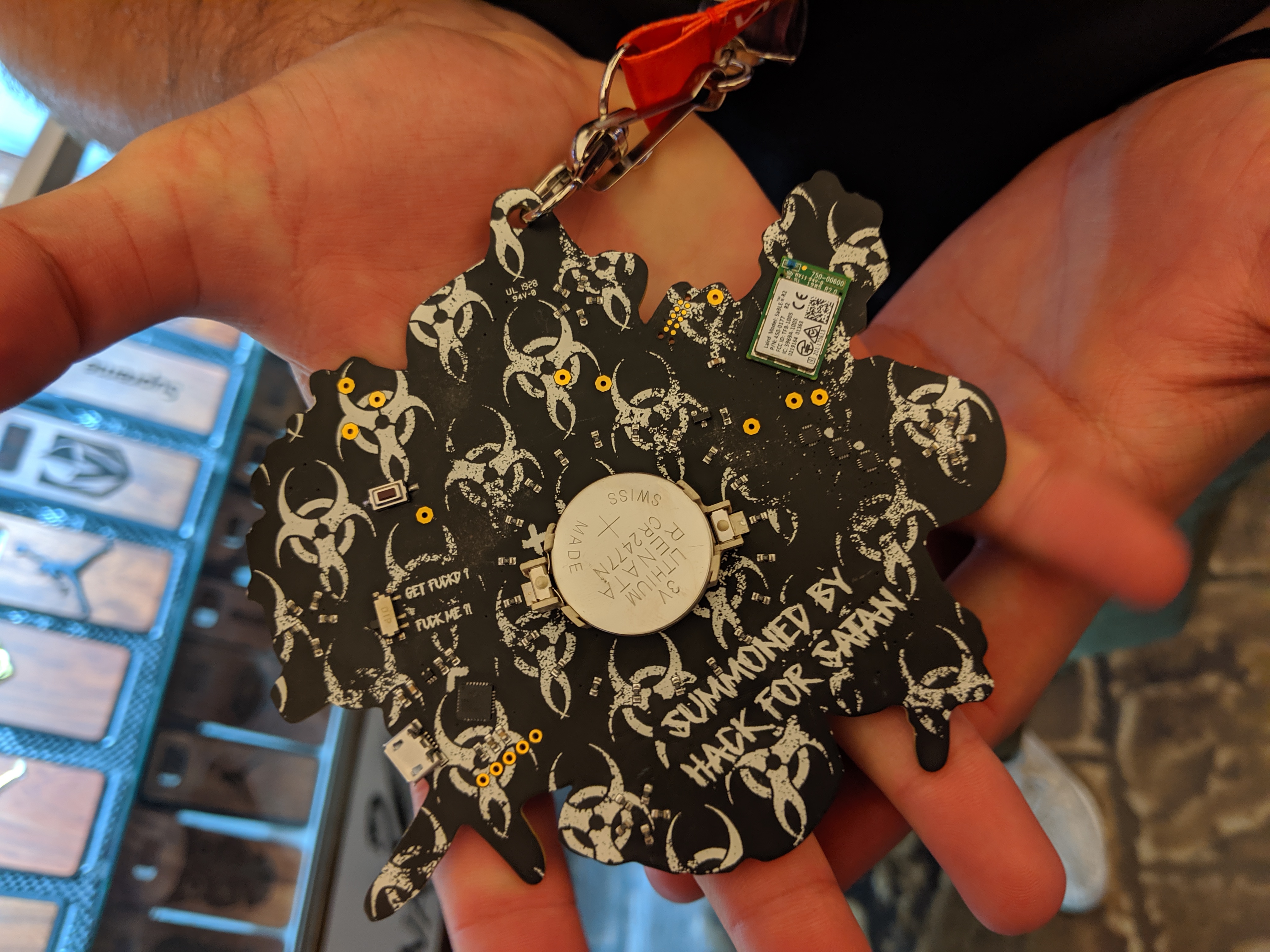 Hack 4 Satan badge DC27 - rear