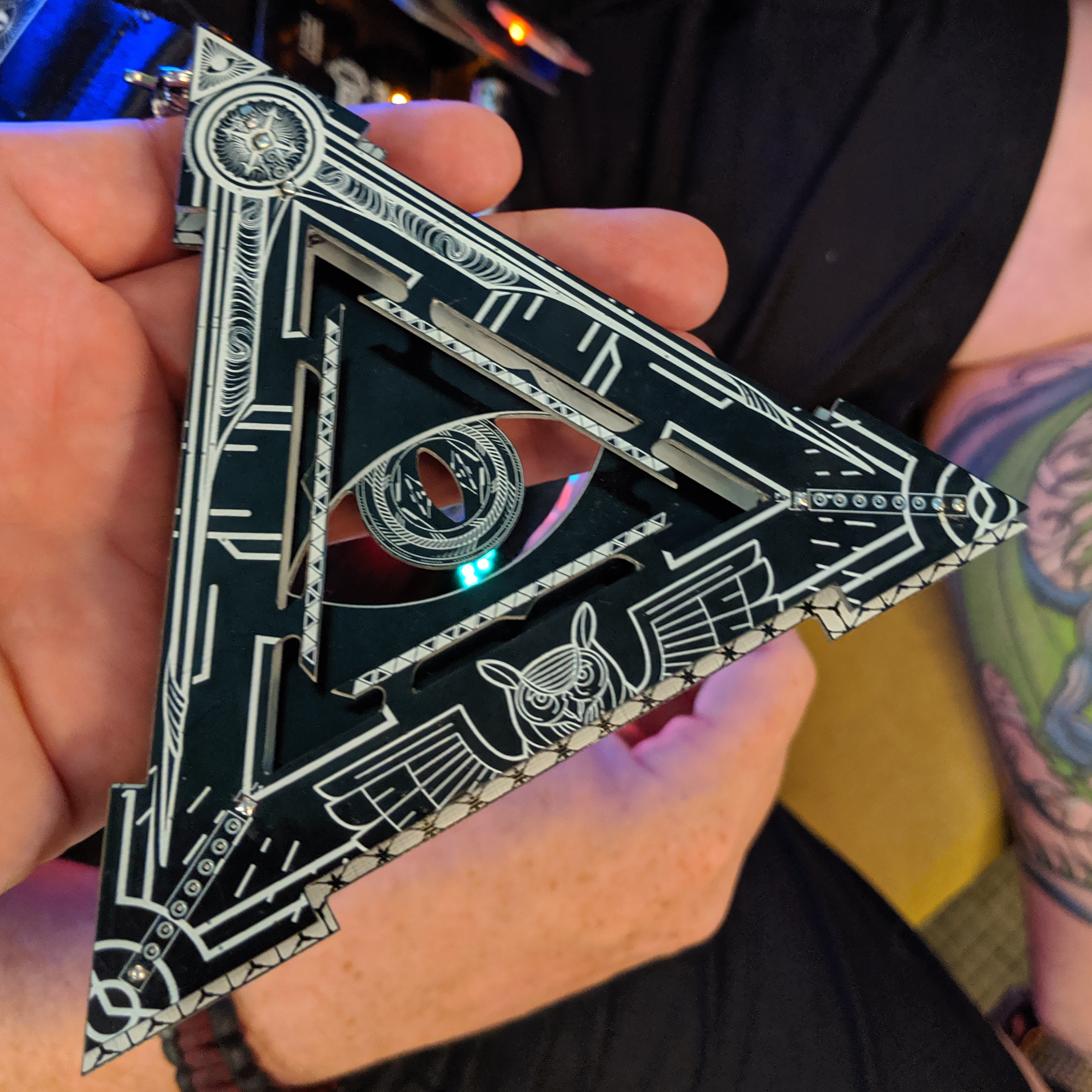 Illuminati badge at DC27