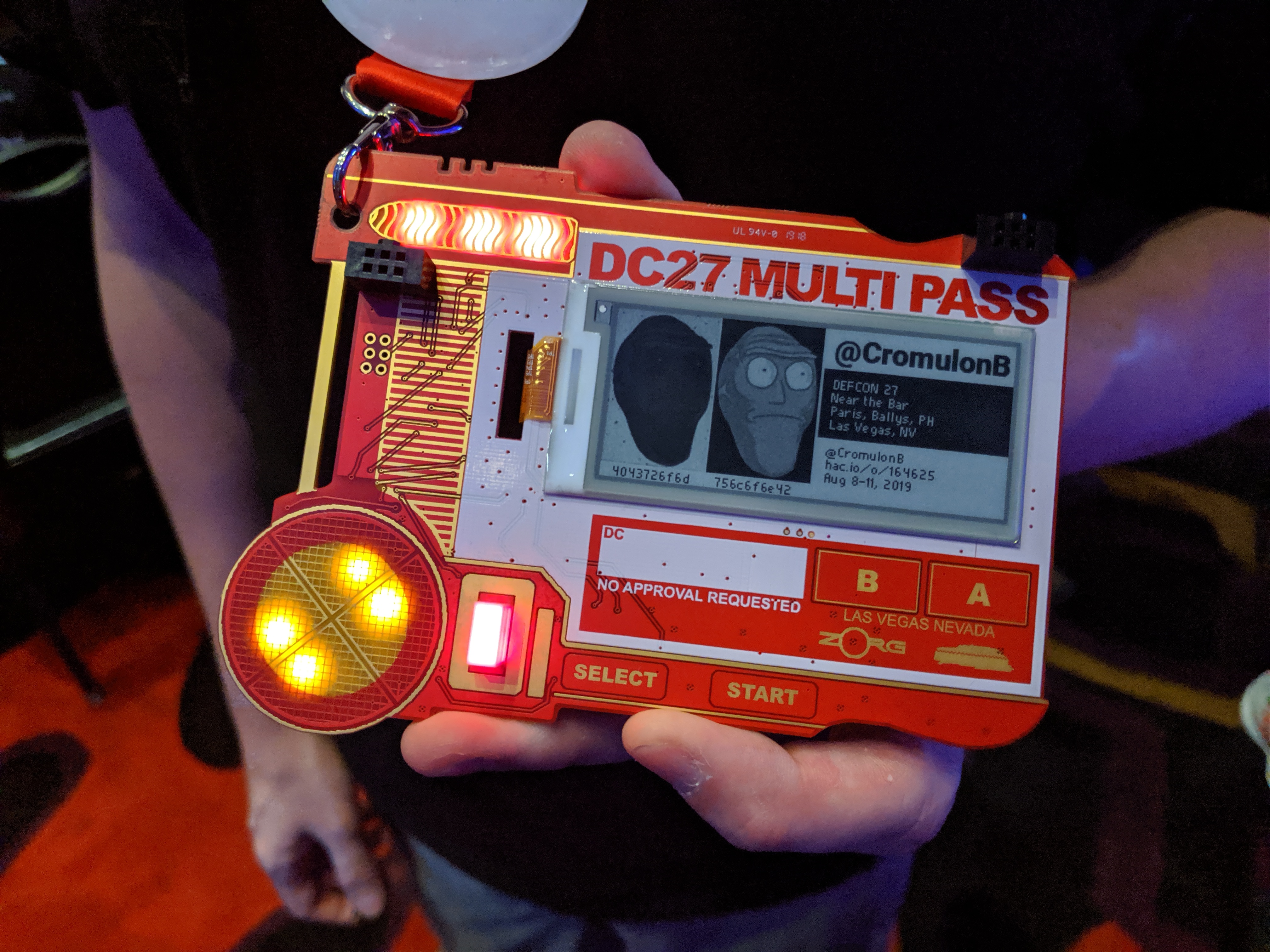 DC27 Mooltipass badge - front