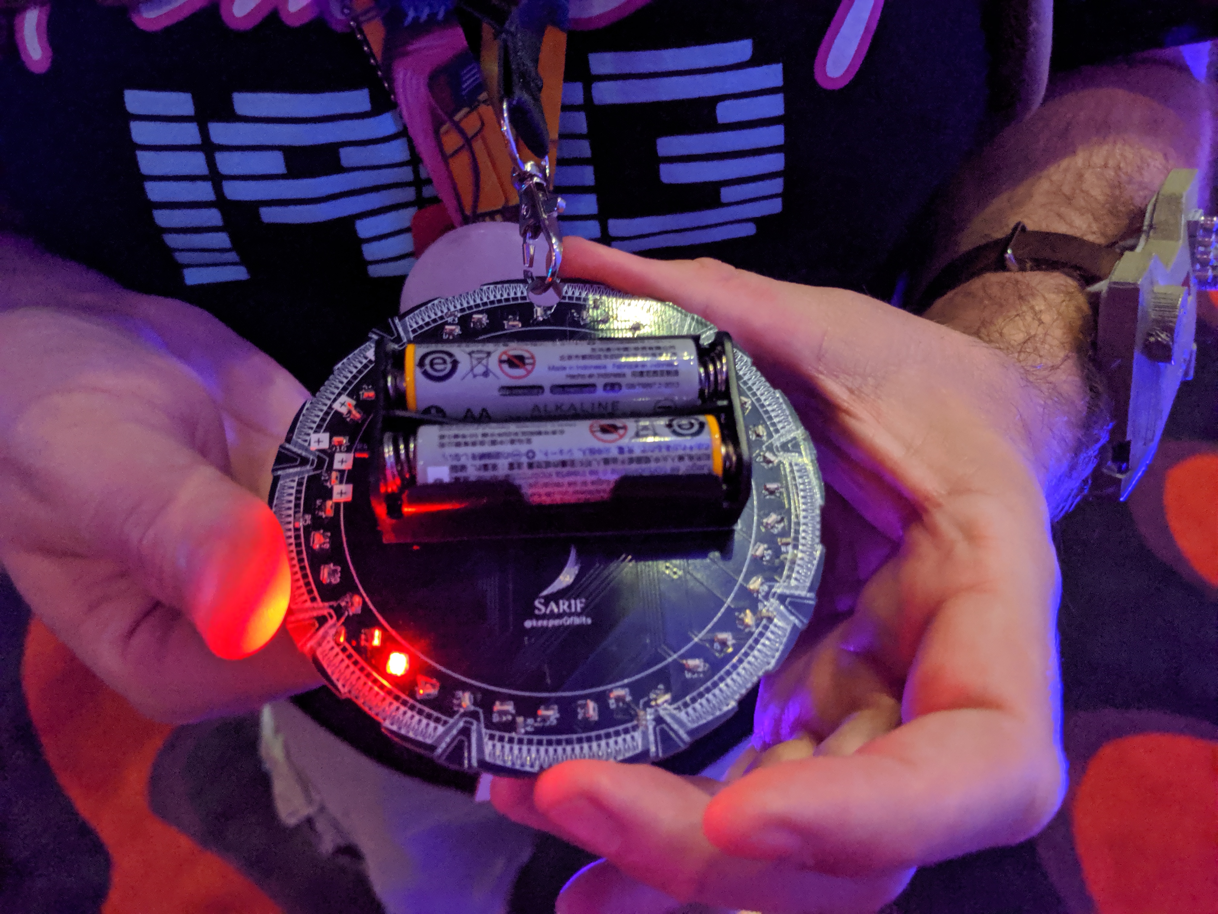 Stargate badge at DC27 - rear