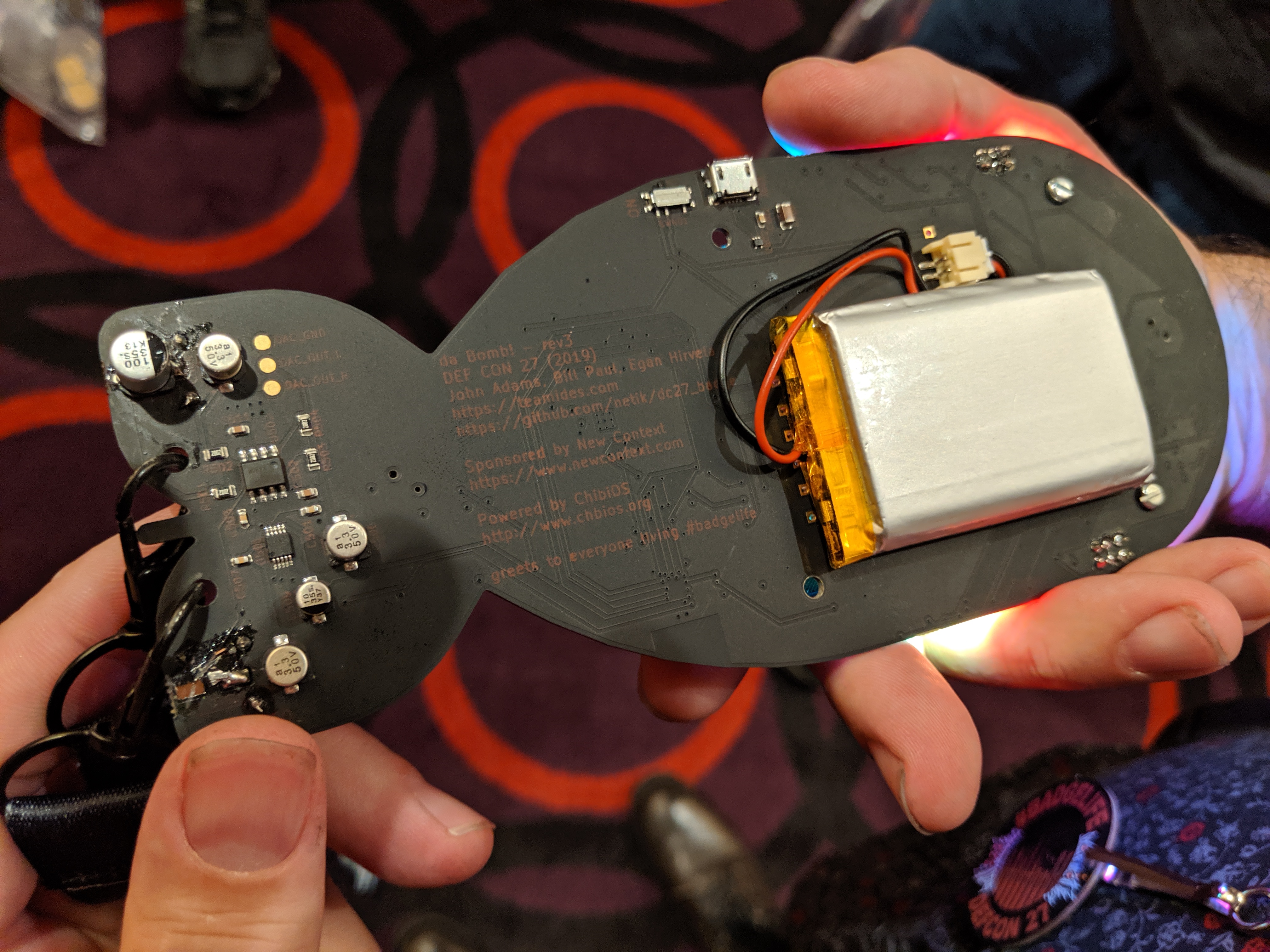 Da Bomb badge - rear