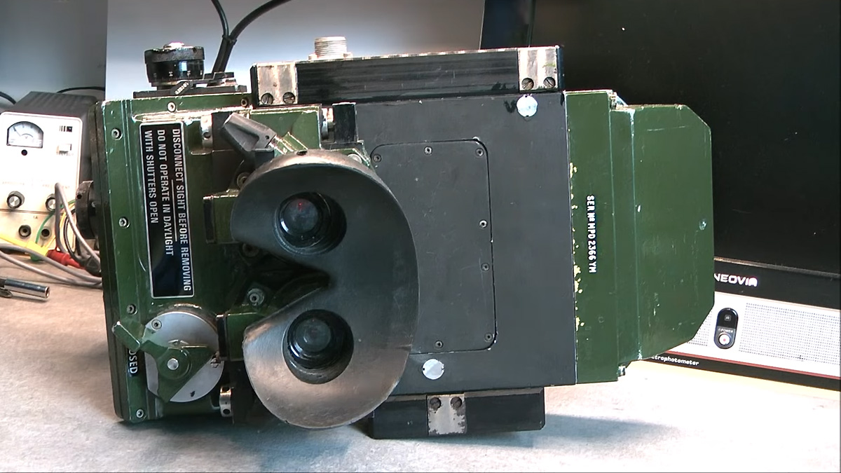 British wartime periscope on a workbench