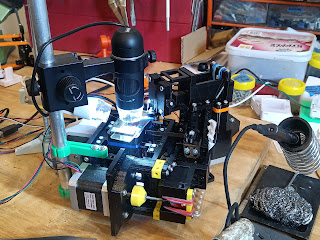 RepRap micron printer during print