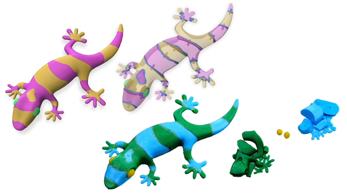 3D Filament lizards show decomposable joints