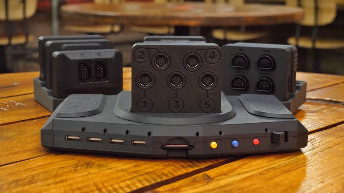 MiSTER Multisystem 2 on a wooden table