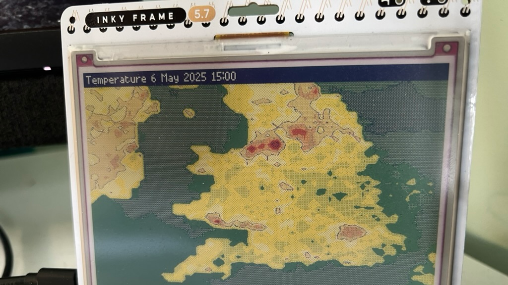 Photo of Inky Frame e-paper display