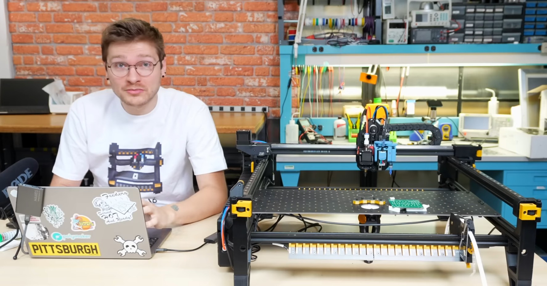 Stephen Hawes operating his LumenPnP