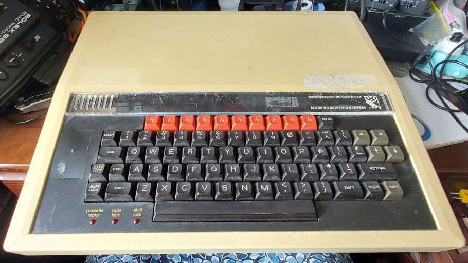 An Acorn BBC Micro home computer.
