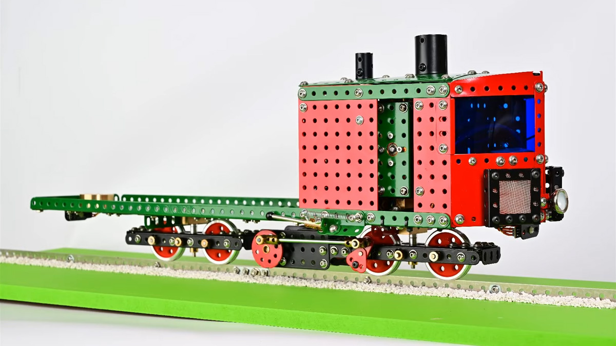 Meccano model of a Brennan's monorail