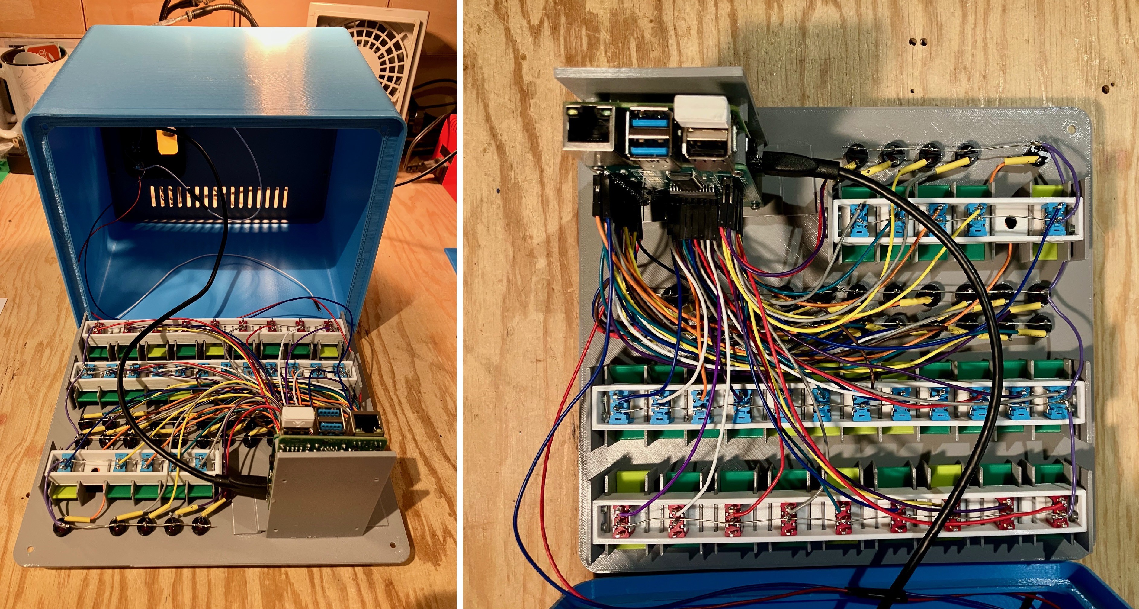 A photo of the internal wiring.