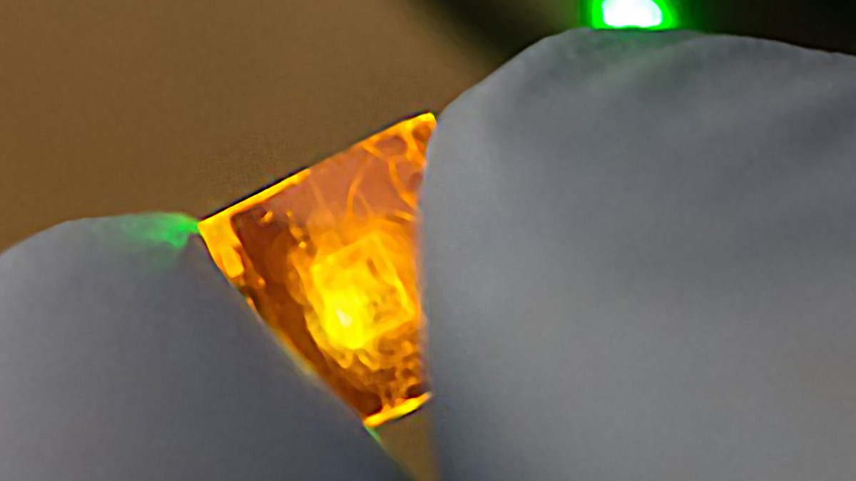 A piece of perovskite crystal