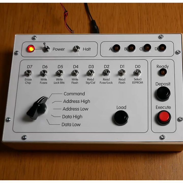 There's an ATMega88 in that handsome case.