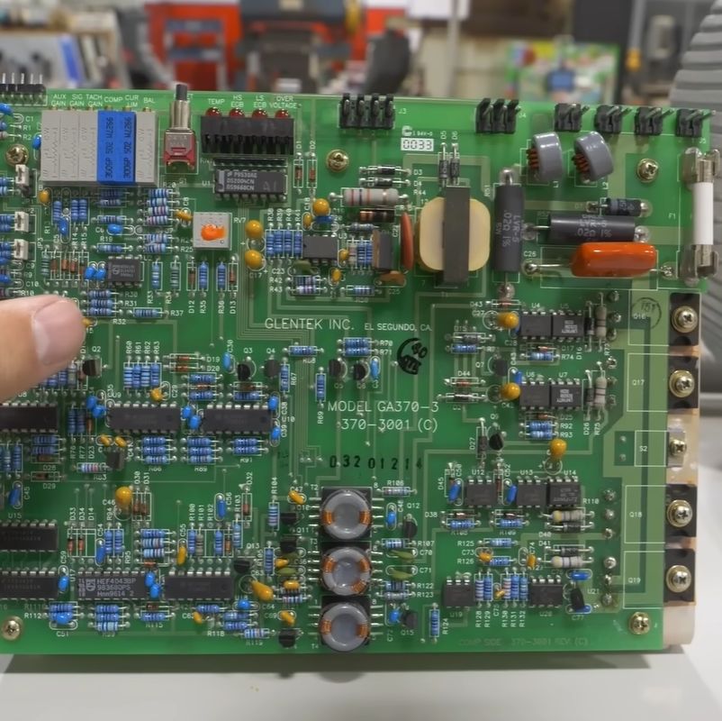 The Glentek servo board that caused so much grief. (Credit: Watch Wes Work, YouTube)