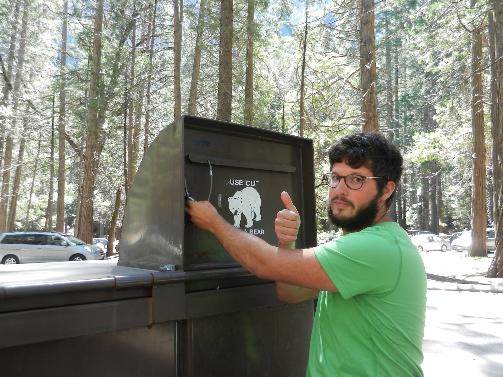 The bear-proof garbage bins at Yosemite National Park. (Credit: detourtravelblog)