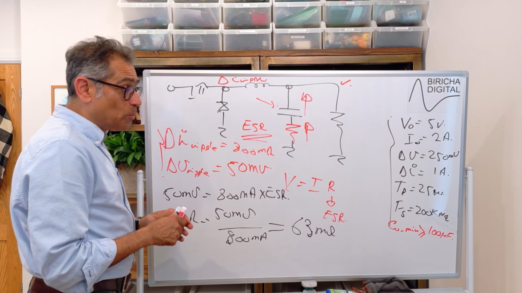 [Dr Ali Shirsavar] drawing schematics and equations on the whiteboard