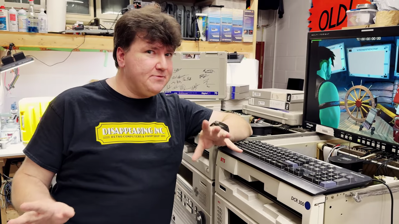 [Mark] shows off footage from a D1 master on the repaired deck