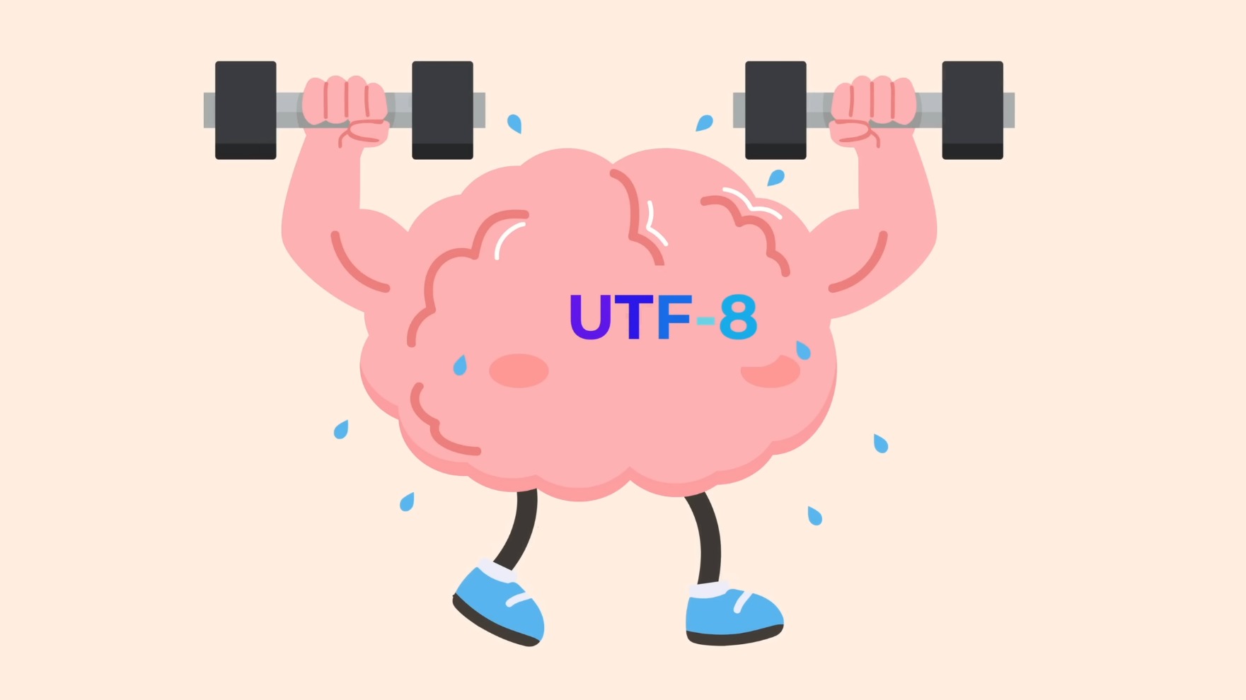 UTF-8 brain lifting weights