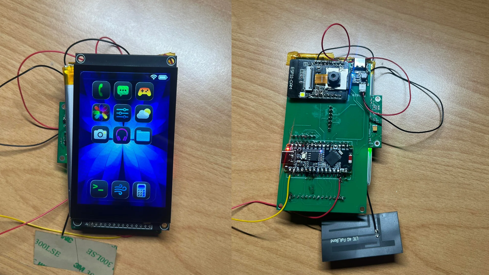 Front and back of the prototype phone